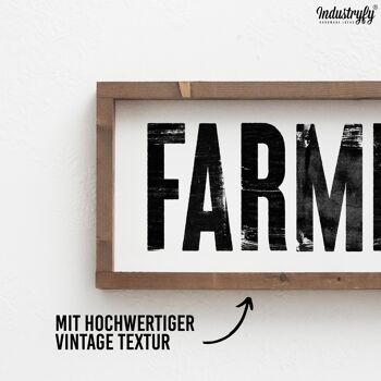 Panneau Design Ferme "Farmhouse Vintage" - avec cadre 2