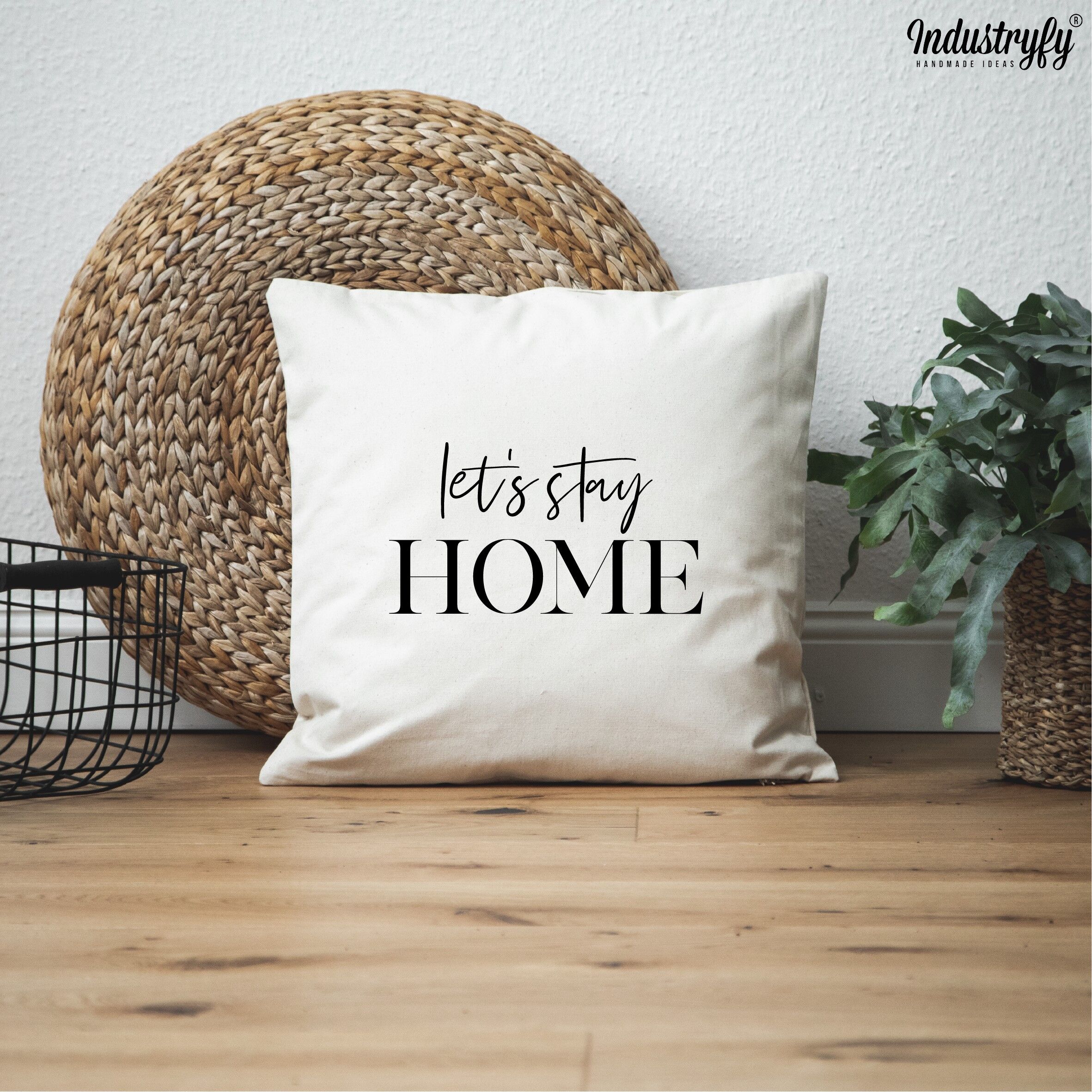 Lets stay home outlet pillow