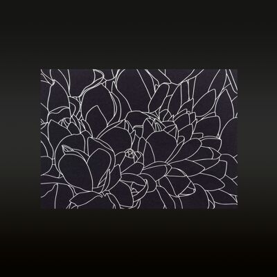 Lilymagnolia (Schmuckkarte Blütenkollektion) silber/schwarz
