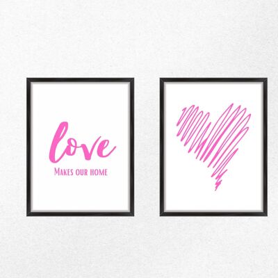 Set of 2, Love makes our home