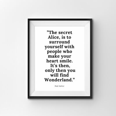 Alice in Wonderland Quote Print