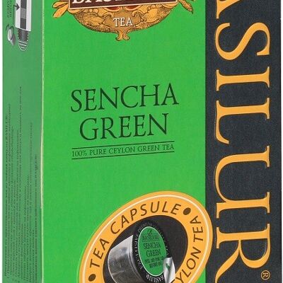 Cápsulas verdes Basilur Tea Sencha compatibles con cafetera Nespresso