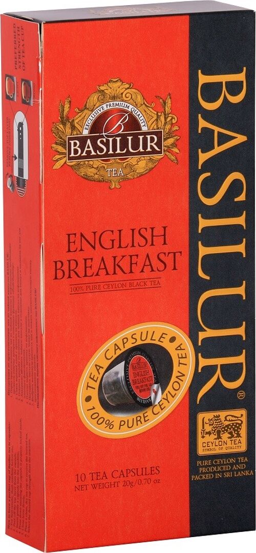 Basilur Tea English Breakfast Capsules compatibles machine Nespresso