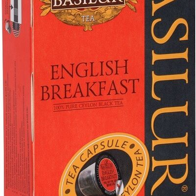 Cápsulas de desayuno inglés de té Basilur compatibles con cafetera Nespresso