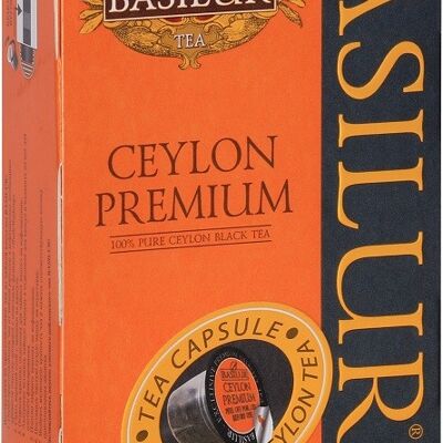 Basilur Tea Ceylon Premium OP 10 Capsules compatible with Nespresso machine