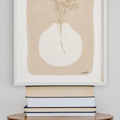 Poster Grasses White Vase - 30x40 cm