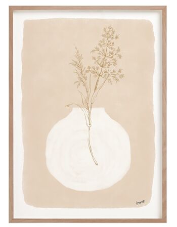 Affiche Herbes Vase Blanc - 30x40 cm 2
