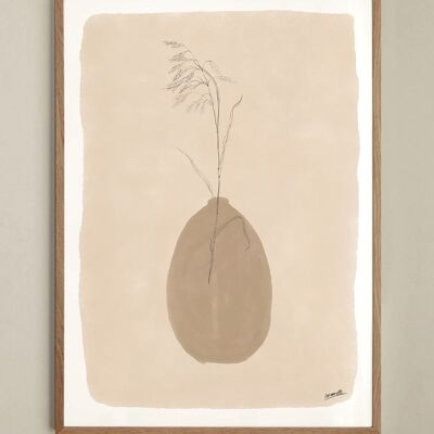 Poster Grasses Brown Vase - 50x70 cm