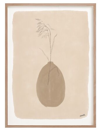 Affiche Herbes Vase Marron - 50x70 cm 2