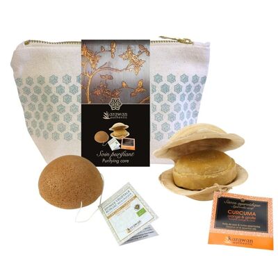 TROUSSE CADEAU BIEN-ÊTRE KONJAC ET AYURVÉDA - SOIN PURIFIANT