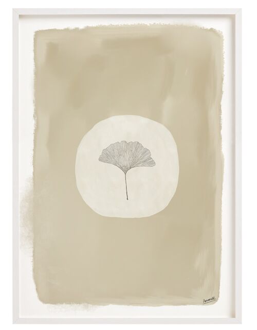 Poster Ginkgo White - 50x70 cm