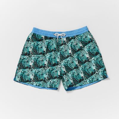 Thailand Leopard Luca Mid Length Men's Swim Shorts