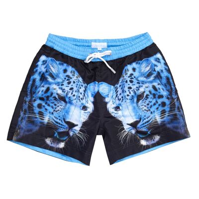 Twin Leopard Kids Swim Shorts