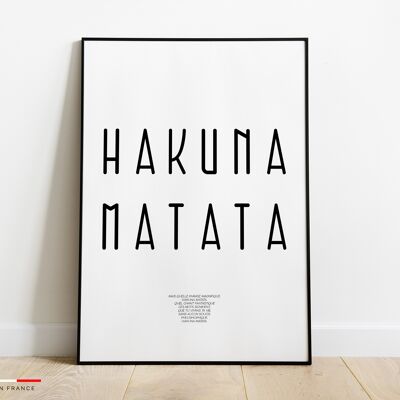 Affiche Hakuna Matata