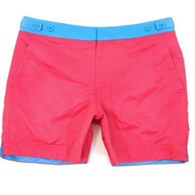 Fuchsia Pink George Mid Length Men's Swim Shorts