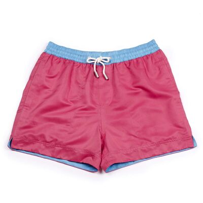 Fuchsia Pink Luca Mid Length Men's Swim Shorts