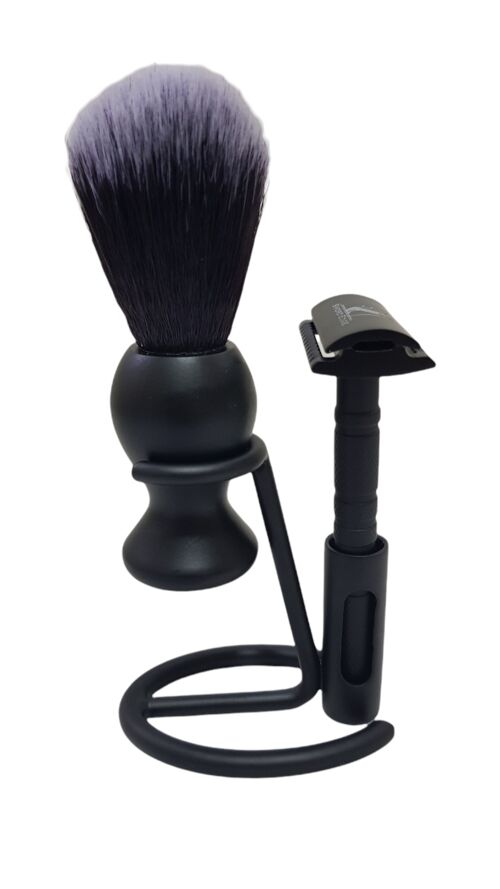 Sword Edge shaving gift set (razor, stand and brush)