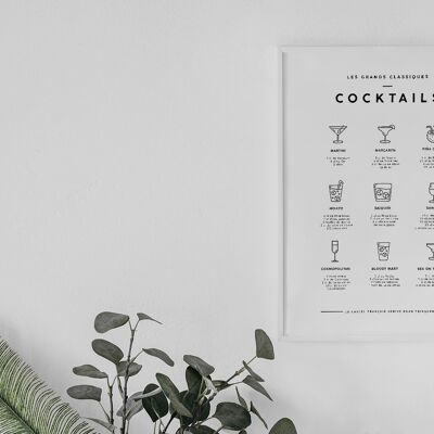 Affiche Les Cocktails