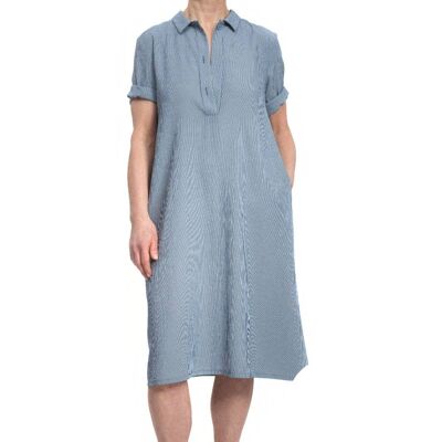 Robe chemise Ada - carreaux bleus