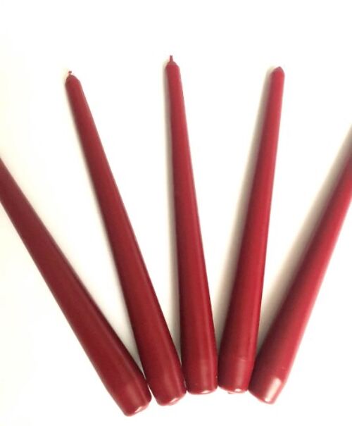 Taper Candle, Burgandy