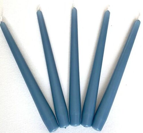 Taper Candle, Denim Blue