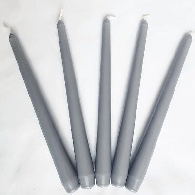 Taper Candle, Cool Grey