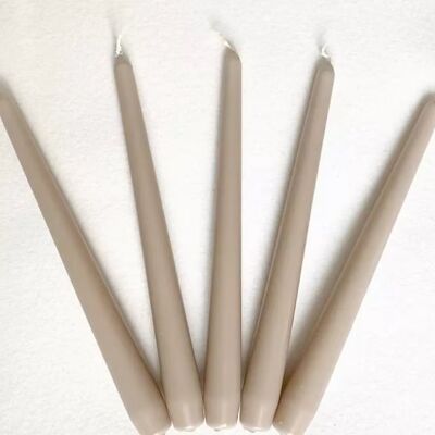 Taper Candle, Taupe