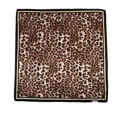 Leopard print scarf black