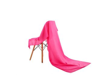 Emilie Scarves foulard châle Long Satin - rose fuchsia - 200*70CM 1