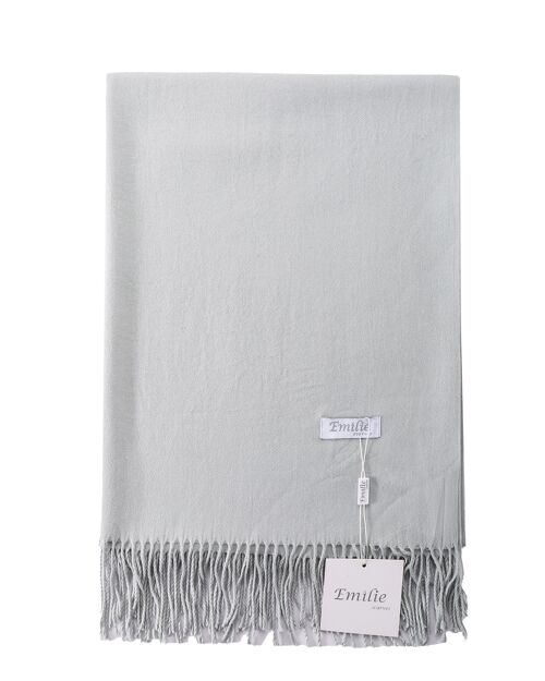 Emilie Scarves Pashmina scarf Cashmere shawl Gray - 200*63CM