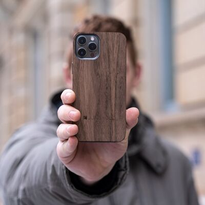 WoodCover iPhone 12 - noyer - iPhone 12 Max
