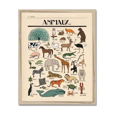 Les Animaux Framed Fine Art Print