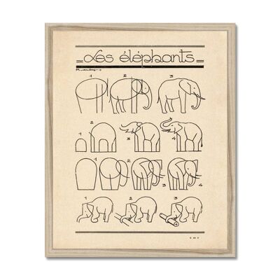 Les Elephants Framed Fine Art Print