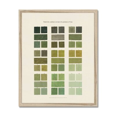 Watercolour Swatches - Green Framed Fine Art Print