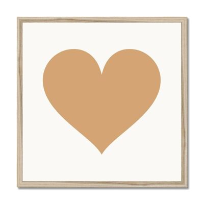 Mustard Yellow Heart Framed Fine Art Print