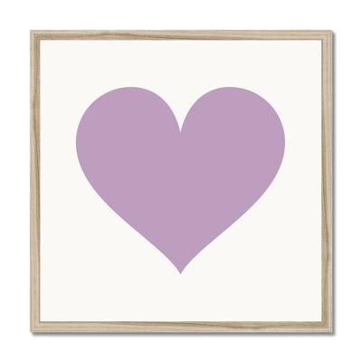 Lilac Heart Framed Fine Art Print