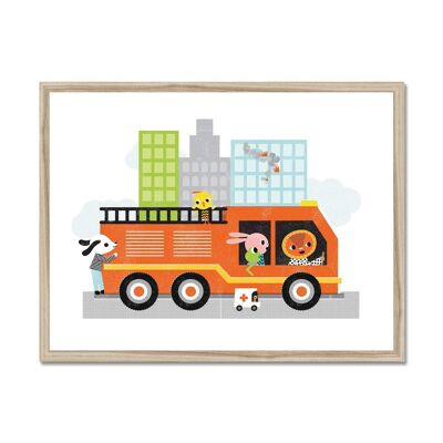 Fire Truck Framed Fine Art Print | Sara Gillingham