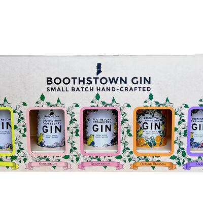 COFFRET MINIATURE GIN BOOTHSTOWN 5X5CL