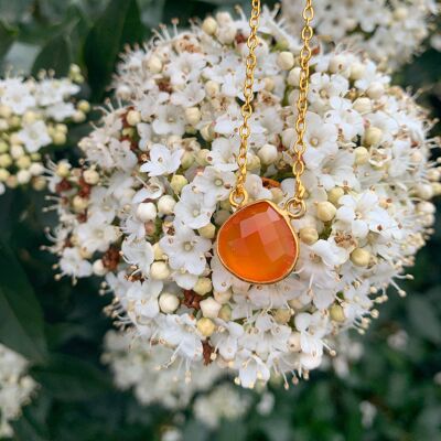 18kt Gold Vermeil Carnelian Necklace