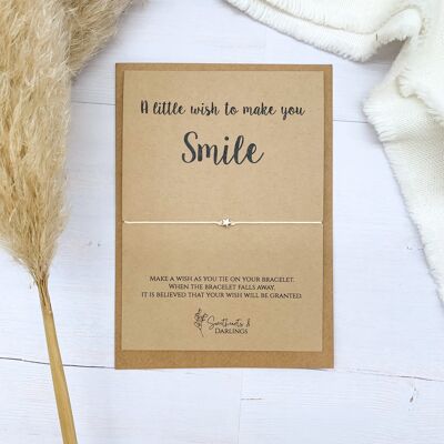 Ein kleiner Wunsch, Sie zum Lächeln zu bringen - Wunscharmband