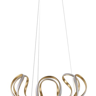 Moderna sospensione a LED dimmerabile in alluminio - oro 45 cm