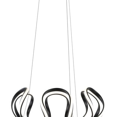 Modern Aluminium Dimmable LED Pendant -Black 45CM