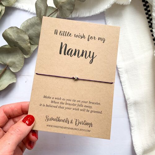 A Little Wish For My Nanny - Wish Bracelet