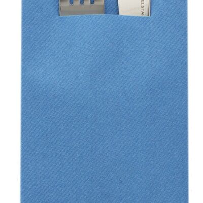 Disposable cutlery napkin aqua blue made of Linclass® Airlaid 40 x 40 cm, 12 pieces