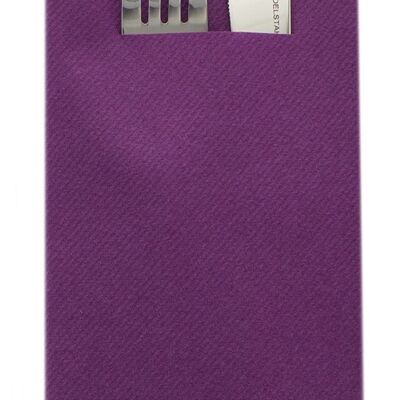 Disposable cutlery napkin aubergine made of Linclass® Airlaid 40 x 40 cm, 12 pieces