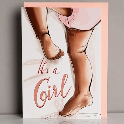 It's a girl greeting card