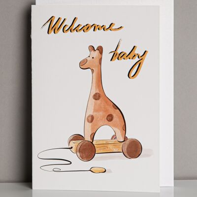 welcome baby greeting card