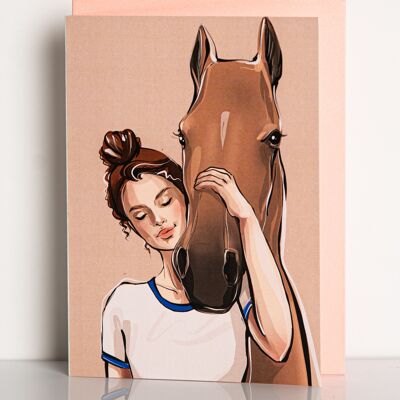 tarjeta de felicitación de caballo