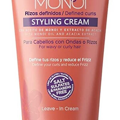 Monoi ricci. Ricci definiti in crema. Per capelli ricci e mossi. Contenuto 200 millilitri.