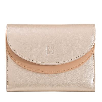 DUDU Portafoglio donna in pelle doppia patta ballerina